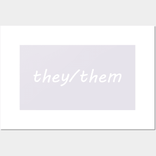 they/them (white) Posters and Art